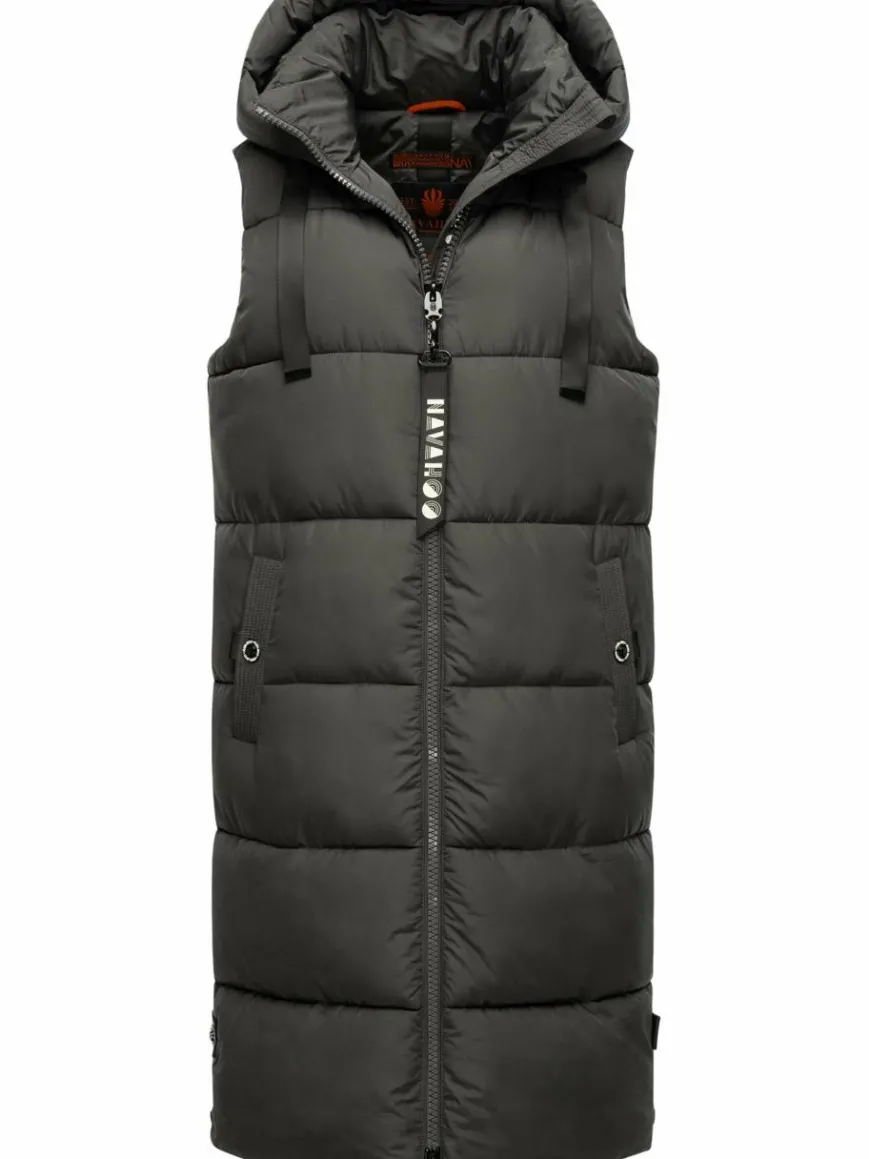 Navahoo Jacken & Westen*Damen Steppweste - Schnuffelchen anthrazit uni