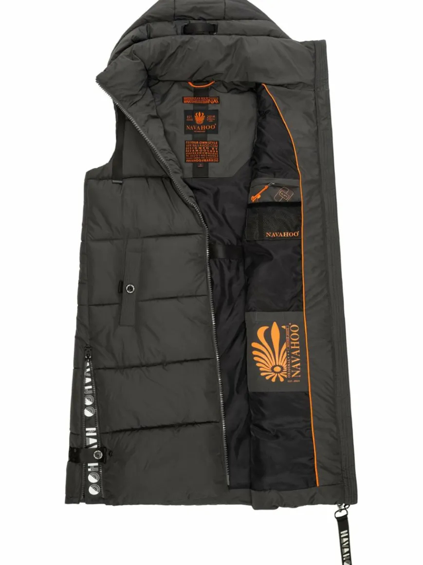 Navahoo Jacken & Westen*Damen Steppweste - Schnuffelchen anthrazit uni