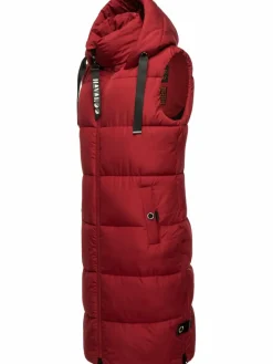 Navahoo Jacken & Westen*Damen Steppweste - Schnuffelchen rot uni