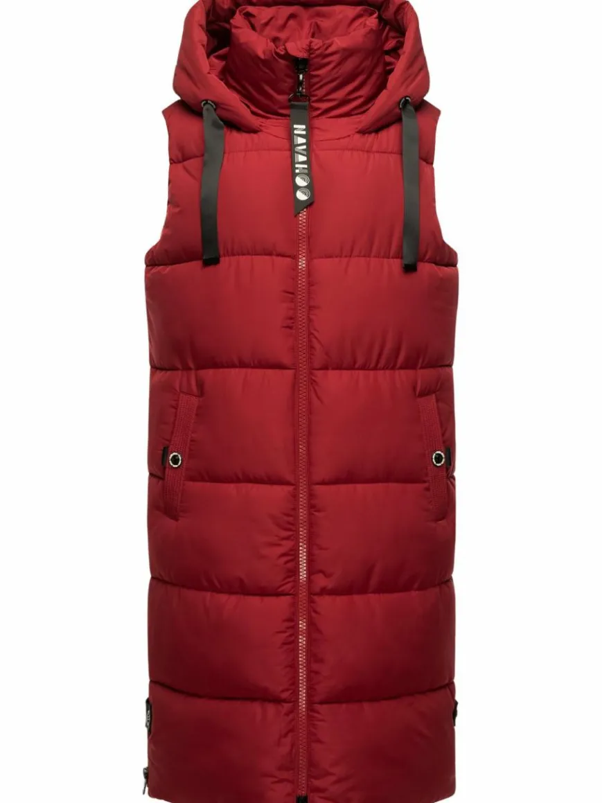 Navahoo Jacken & Westen*Damen Steppweste - Schnuffelchen rot uni