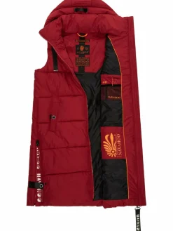 Navahoo Jacken & Westen*Damen Steppweste - Schnuffelchen rot uni