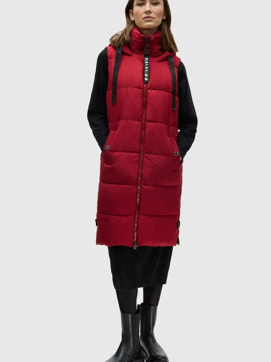 Navahoo Jacken & Westen*Damen Steppweste - Schnuffelchen rot uni