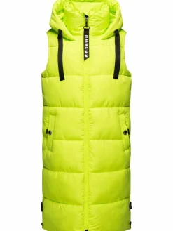 Navahoo Jacken & Westen*Damen Steppweste - Schnuffelchen grün uni