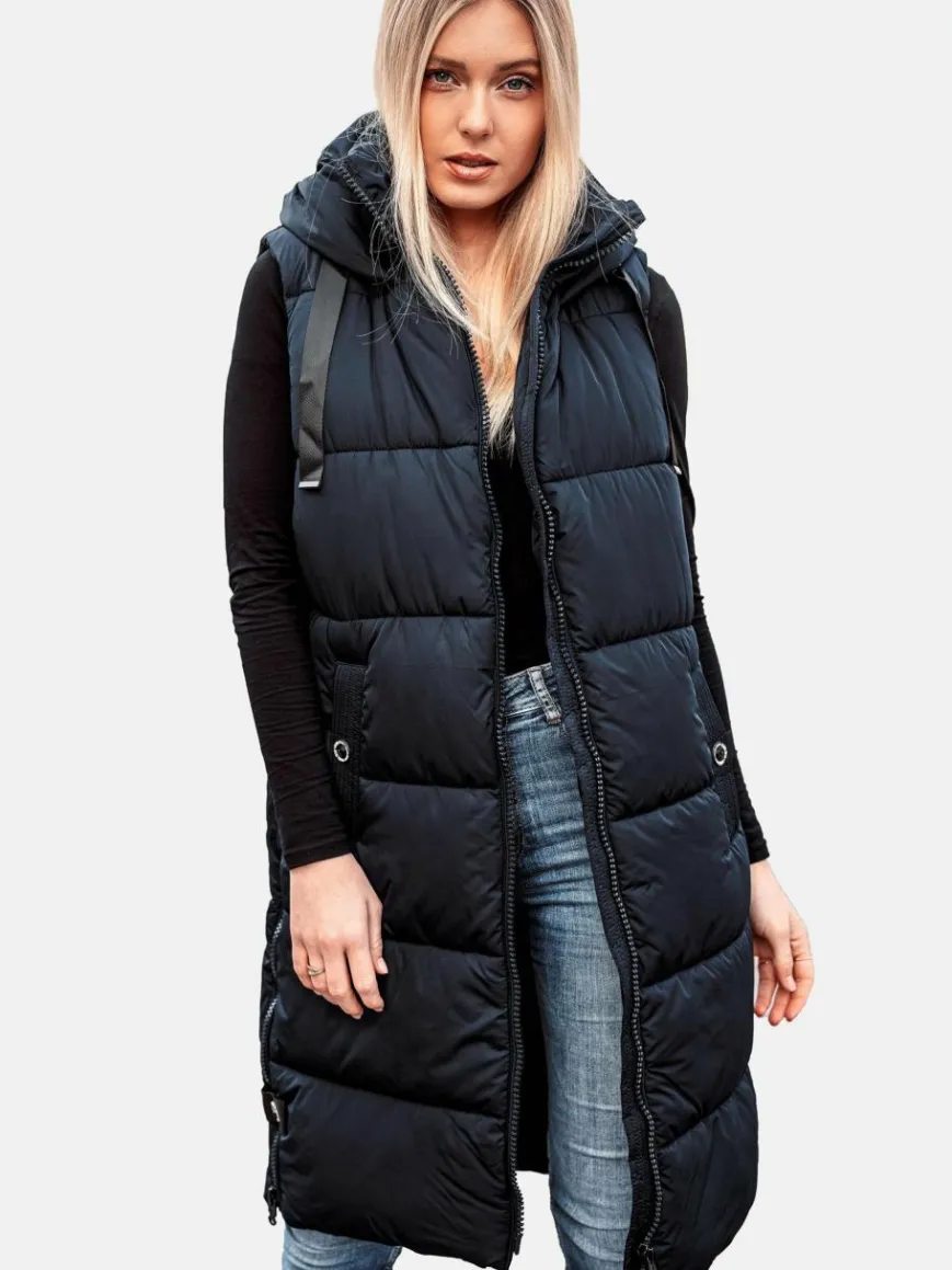 Navahoo Jacken & Westen*Damen Steppweste - Schnuffelchen marine uni