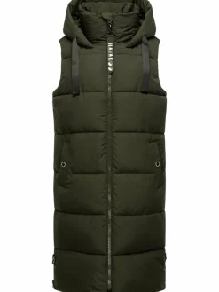 Navahoo Jacken & Westen*Damen Steppweste - Schnuffelchen oliv uni