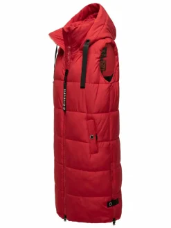 Navahoo Jacken & Westen*Damen Steppweste - Schnuffelchen rot uni