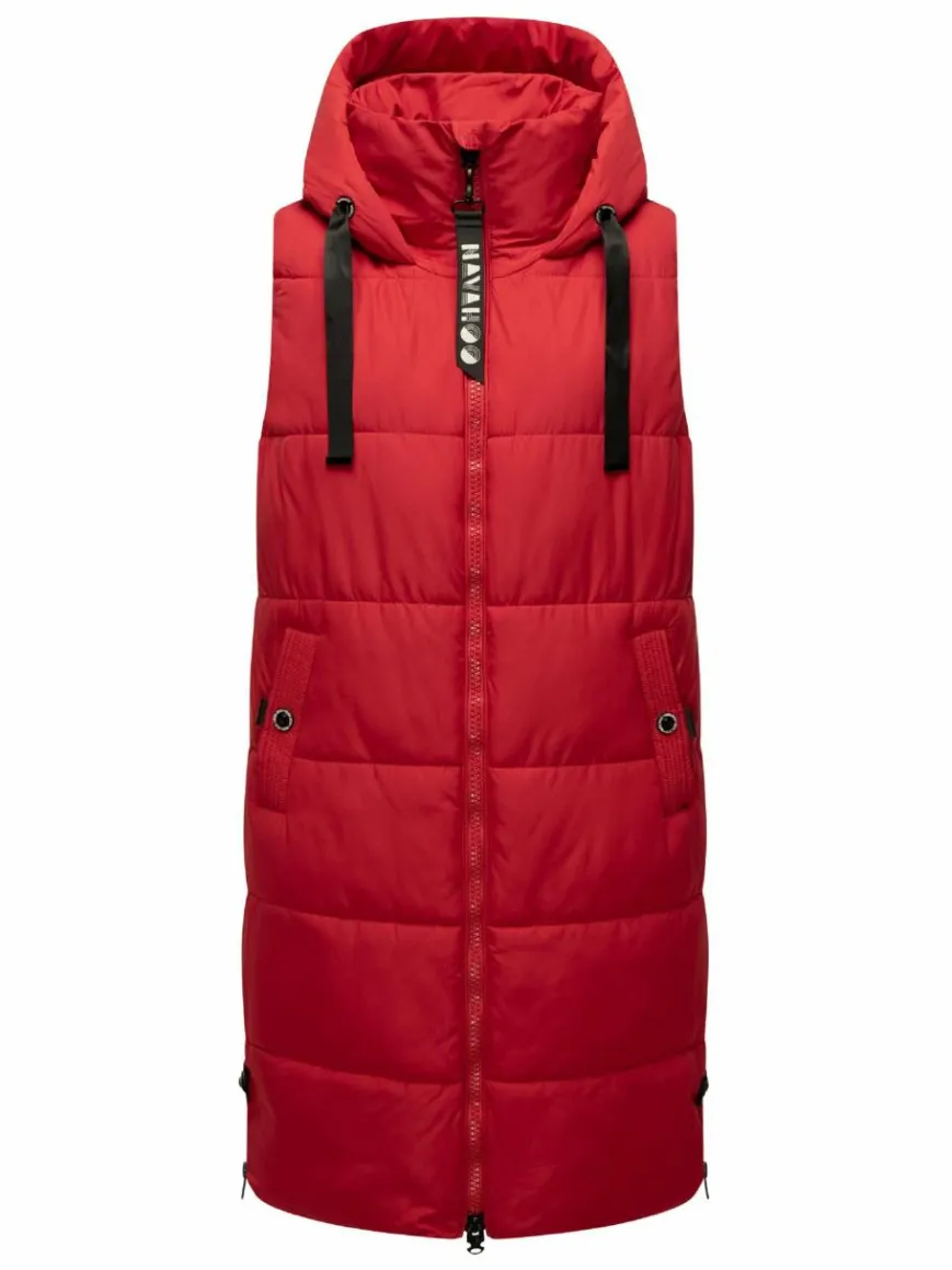Navahoo Jacken & Westen*Damen Steppweste - Schnuffelchen rot uni