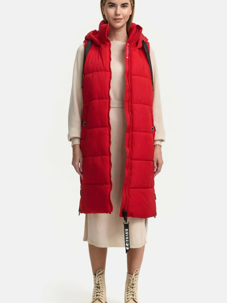 Navahoo Jacken & Westen*Damen Steppweste - Schnuffelchen rot uni