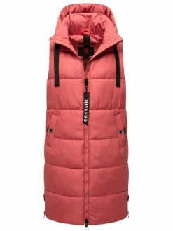 Navahoo Jacken & Westen*Damen Steppweste - Schnuffelchen rot uni