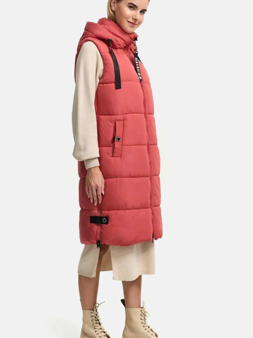 Navahoo Jacken & Westen*Damen Steppweste - Schnuffelchen rot uni