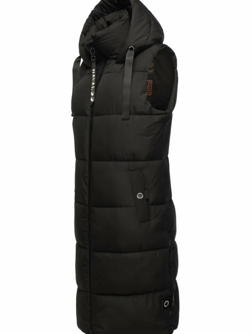 Navahoo Jacken & Westen*Damen Steppweste - Schnuffelchen schwarz uni