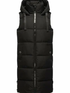 Navahoo Jacken & Westen*Damen Steppweste - Schnuffelchen schwarz uni