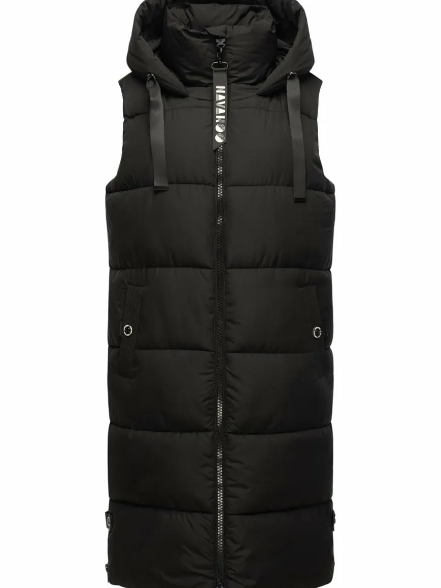 Navahoo Jacken & Westen*Damen Steppweste - Schnuffelchen schwarz uni