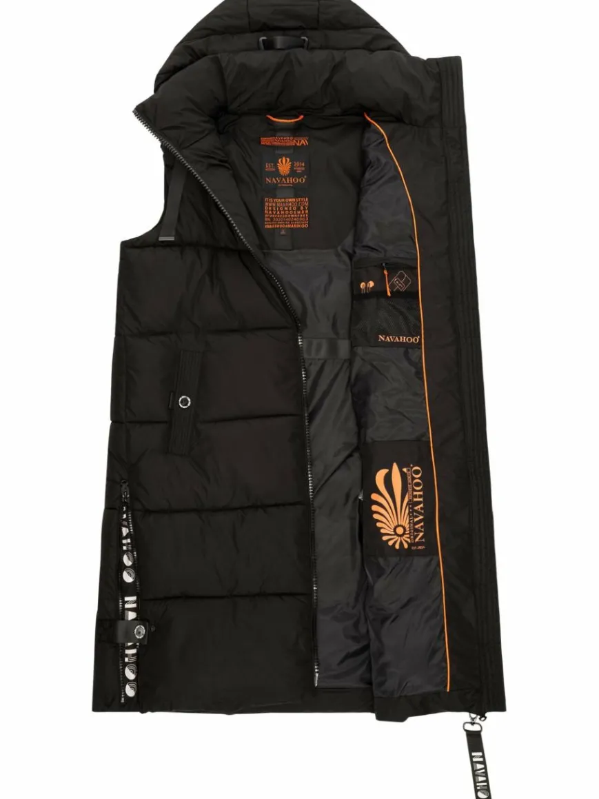 Navahoo Jacken & Westen*Damen Steppweste - Schnuffelchen schwarz uni