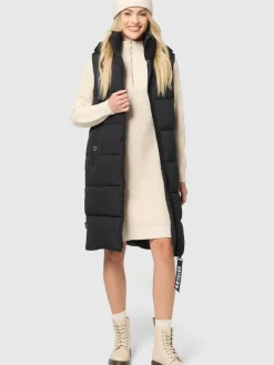 Navahoo Jacken & Westen*Damen Steppweste - Schnuffelchen schwarz uni