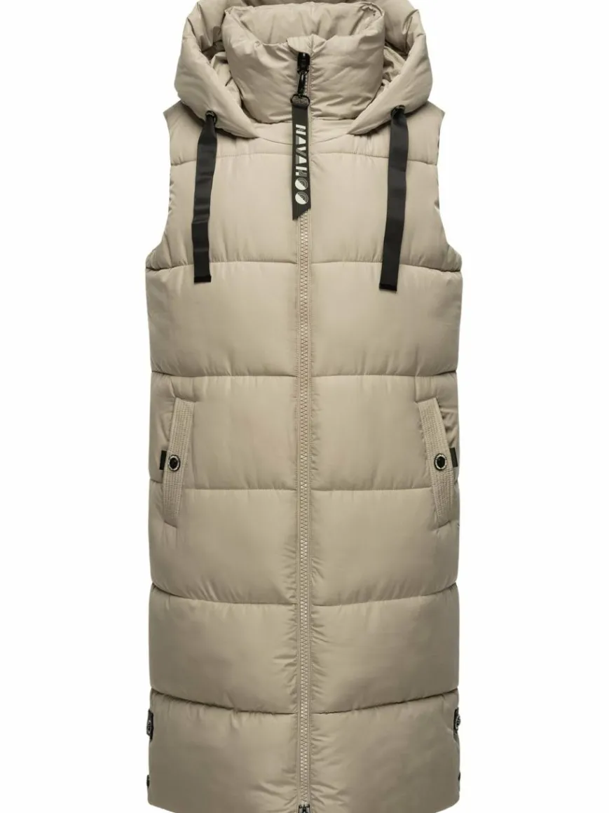 Navahoo Jacken & Westen*Damen Steppweste - Schnuffelchen grau uni