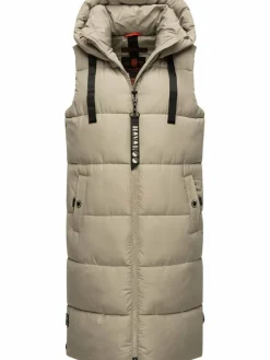 Navahoo Jacken & Westen*Damen Steppweste - Schnuffelchen grau uni