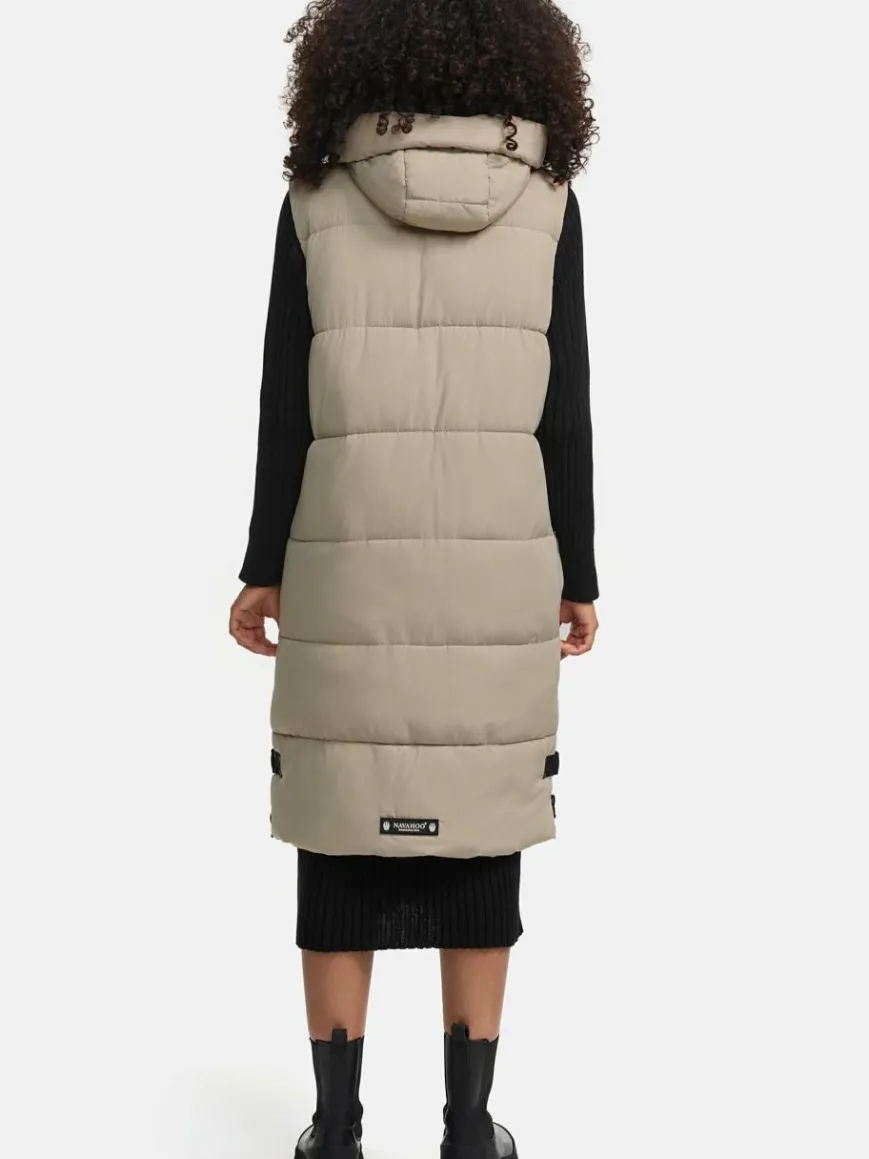 Navahoo Jacken & Westen*Damen Steppweste - Schnuffelchen grau uni