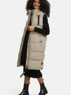 Navahoo Jacken & Westen*Damen Steppweste - Schnuffelchen grau uni