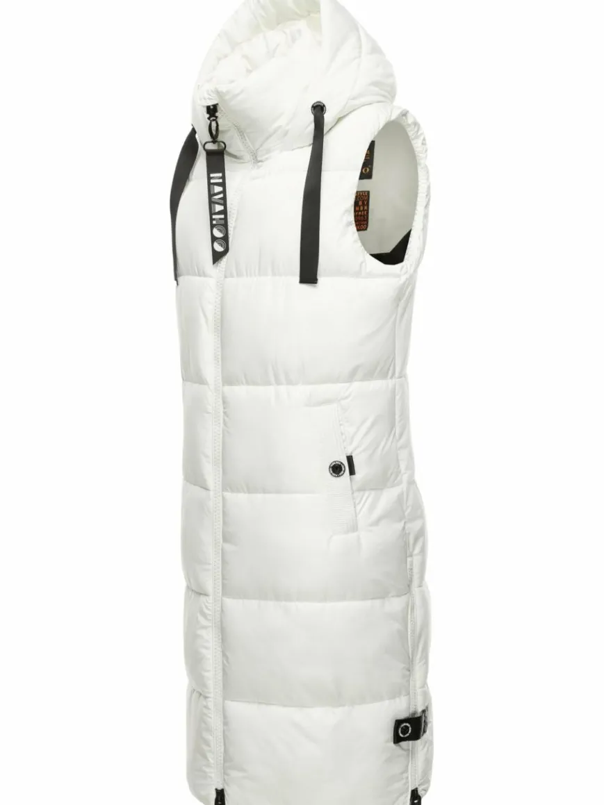 Navahoo Jacken & Westen*Damen Steppweste - Schnuffelchen weiß uni