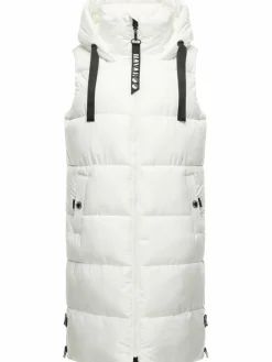 Navahoo Jacken & Westen*Damen Steppweste - Schnuffelchen weiß uni