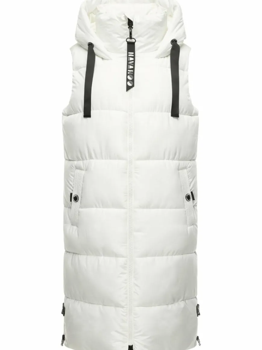 Navahoo Jacken & Westen*Damen Steppweste - Schnuffelchen weiß uni