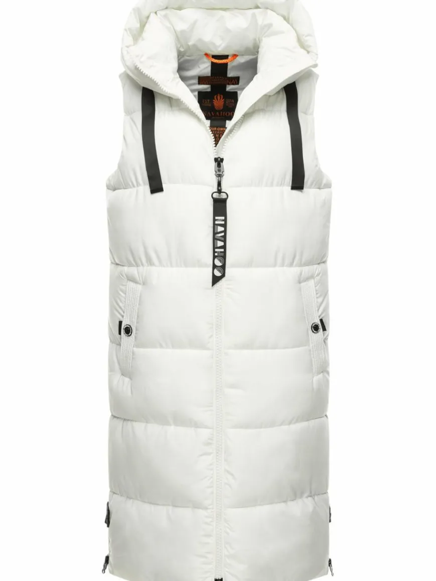 Navahoo Jacken & Westen*Damen Steppweste - Schnuffelchen weiß uni