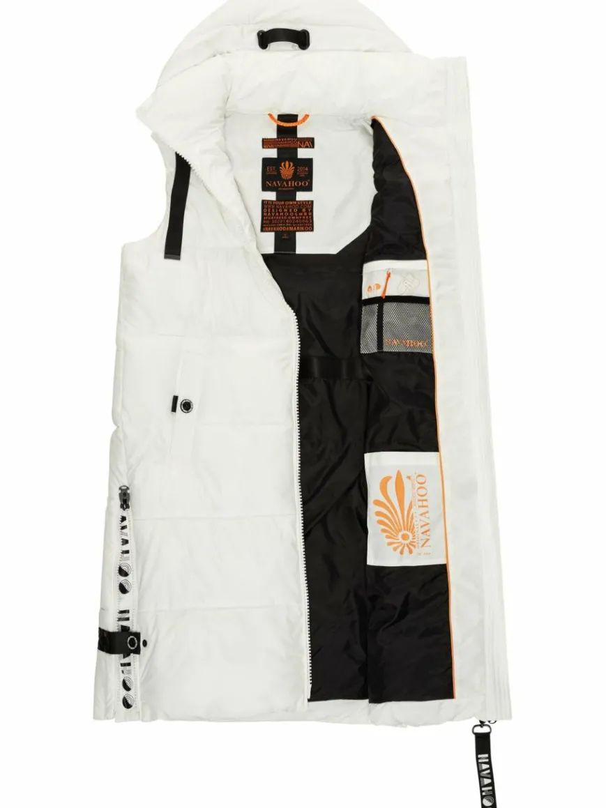 Navahoo Jacken & Westen*Damen Steppweste - Schnuffelchen weiß uni