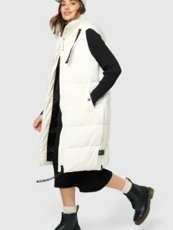 Navahoo Jacken & Westen*Damen Steppweste - Schnuffelchen weiß uni