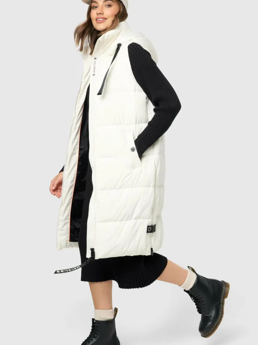 Navahoo Jacken & Westen*Damen Steppweste - Schnuffelchen weiß uni