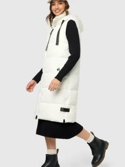 Navahoo Jacken & Westen*Damen Steppweste - Schnuffelchen weiß uni