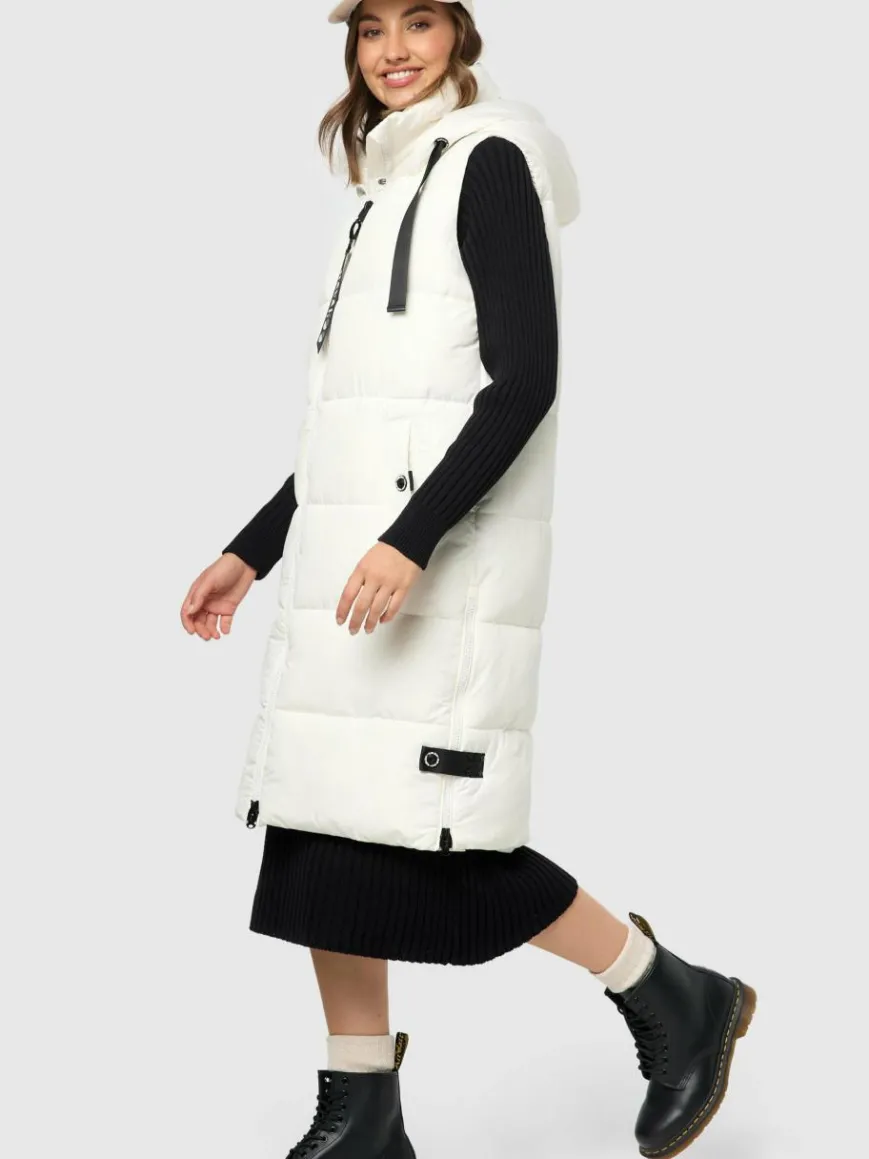 Navahoo Jacken & Westen*Damen Steppweste - Schnuffelchen weiß uni