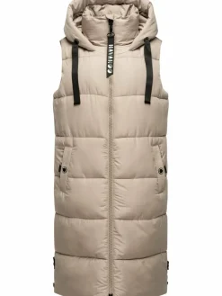 Navahoo Jacken & Westen*Damen Steppweste - Schnuffelchen taupe uni