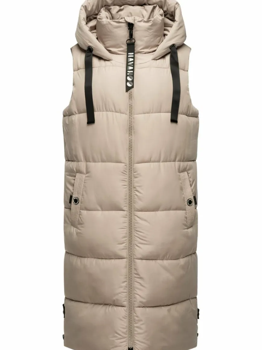 Navahoo Jacken & Westen*Damen Steppweste - Schnuffelchen taupe uni