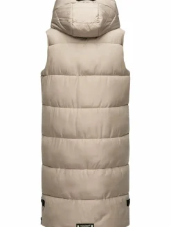 Navahoo Jacken & Westen*Damen Steppweste - Schnuffelchen taupe uni