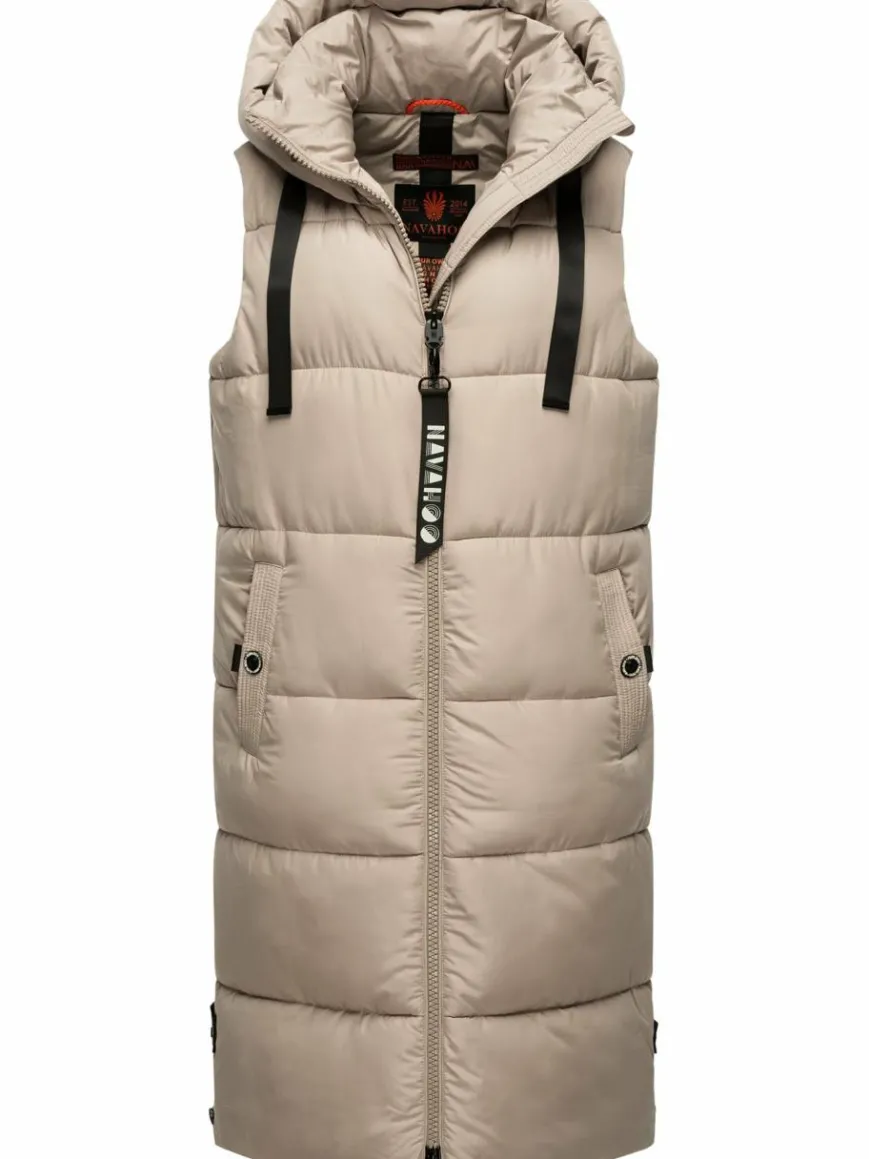 Navahoo Jacken & Westen*Damen Steppweste - Schnuffelchen taupe uni