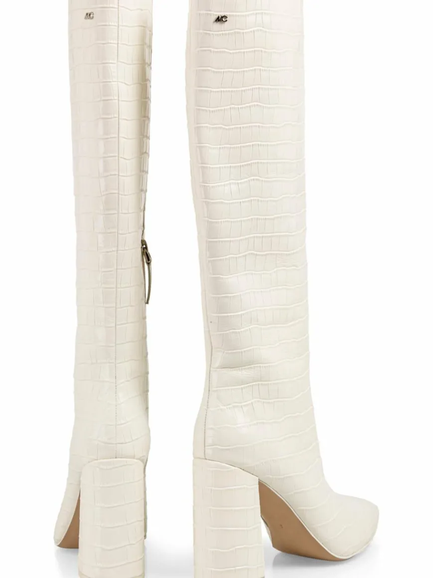 Marc Cain Stiefel*Damen Stiefel ecru strukturiert