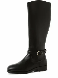 Tommy Hilfiger Stiefel*Damen Stiefel aus Leder schwarz uni