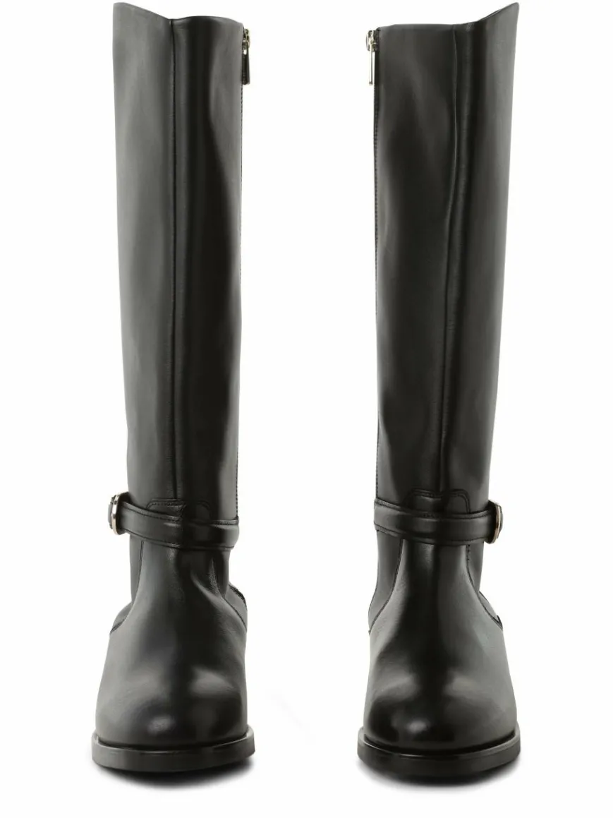 Tommy Hilfiger Stiefel*Damen Stiefel aus Leder schwarz uni