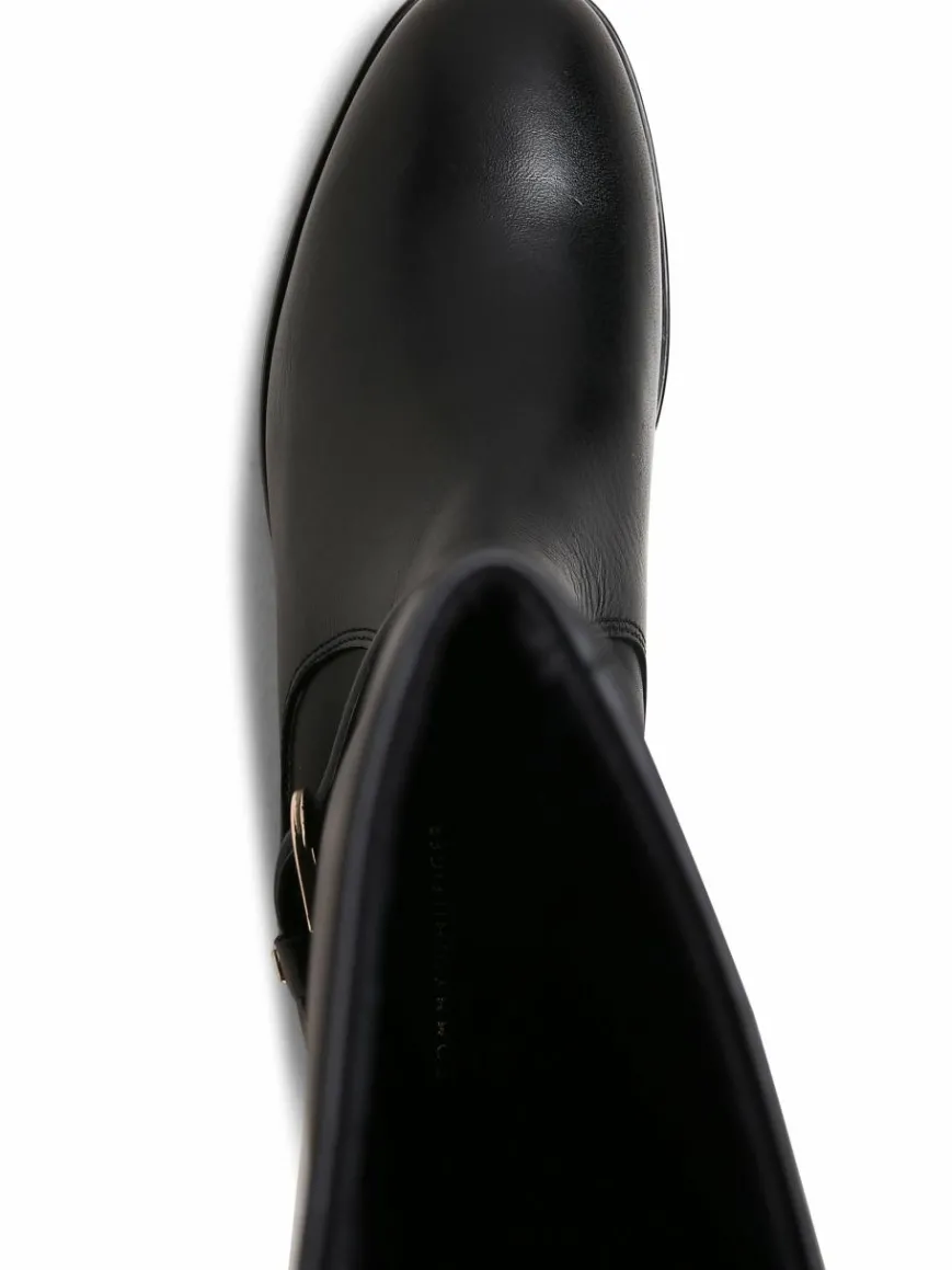 Tommy Hilfiger Stiefel*Damen Stiefel aus Leder schwarz uni