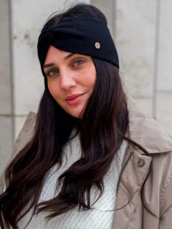 Fraas Mützen & Hüte*Damen Stirnband schwarz uni