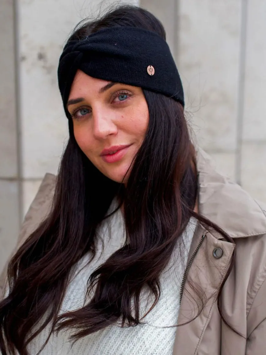 Fraas Mützen & Hüte*Damen Stirnband schwarz uni