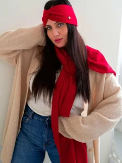 Fraas Mützen & Hüte*Damen Stirnband rot uni