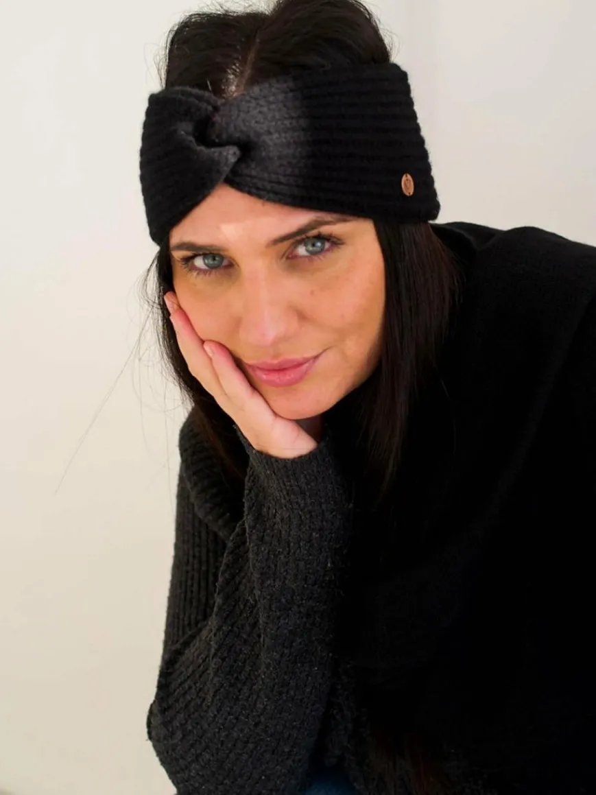 Fraas Mützen & Hüte*Damen Stirnband schwarz uni