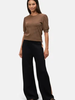 zero Hosen*Damen Stoffhose schwarz uni