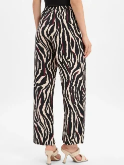 comma casual identity Hosen*Damen Stoffhose schwarz beige gemustert