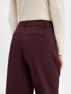 More & More Hosen*Damen Stoffhose aubergine uni