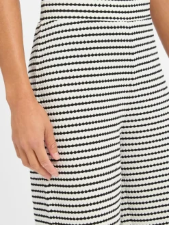 s.Oliver Hosen*Damen Stoffhose ecru schwarz gestreift