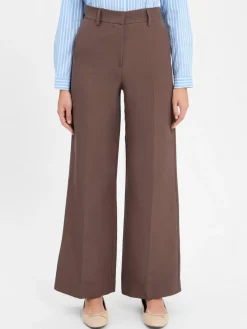 Weekend Max Mara Hosen*Damen Stoffhose - Ballo schoko uni
