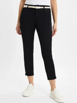 s.Oliver Hosen*Damen Stoffhose - Chino schwarz uni